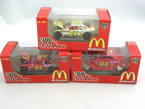 3 Bill Elliott 1:64 1998 Racing Champions # 94 McDonalds NASCAR 50th Anniversary