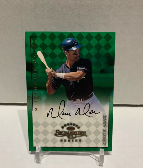 1998 Donruss Signature Series Millennium Marks Moises Alou Autograph 0910/1000