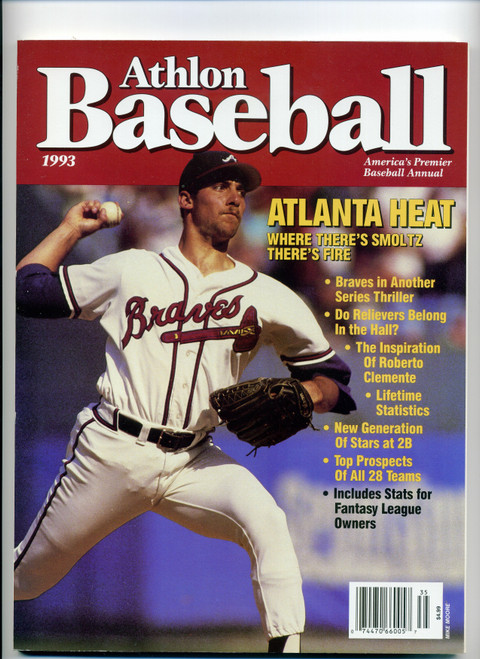 Vintage 1993 Athlon Baseball Sports Magazine John Smoltz Cover