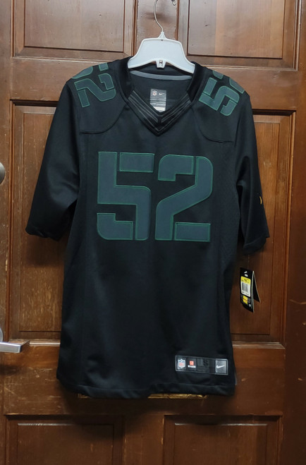 Nike On Field CLAY MATTHEWS Green Bay Packers #52 Black Stitched Jersey Men's S
