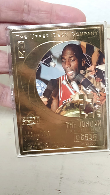 1997 UD 23 Nights 22K Gold Card Michael Jordan Experience 70th Season Win #5536