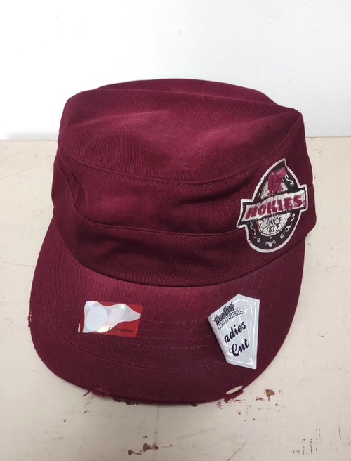 Captivating Headgear Ladies Cut VIRGINIA TECH VT HOKIES Distressed Red Cadet Cap