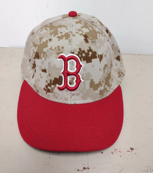 New Era 59Fifty Boston Red Sox Red & Camo Fitted Ball Hat Cap Size 7 1/4
