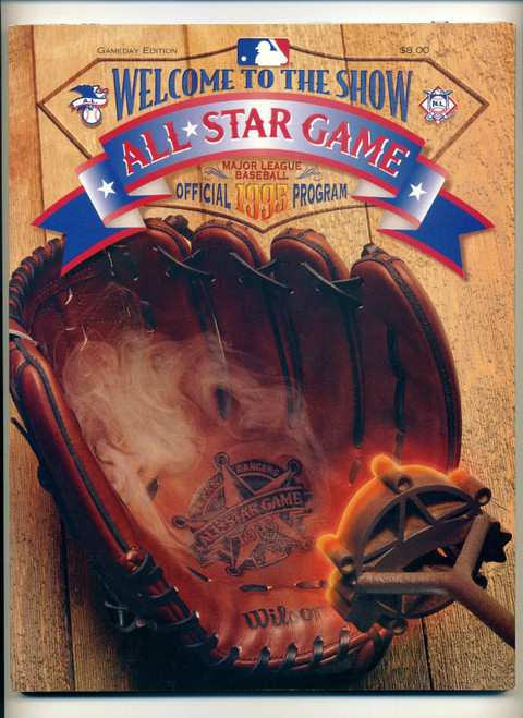 Vintage 1995 All Star Game Baseball Program Arlington Texas Rangers Unscored