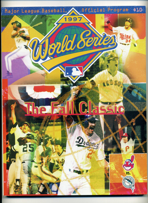 1997 World Series Program Cleveland Indians vs Florida Marlins Unscored