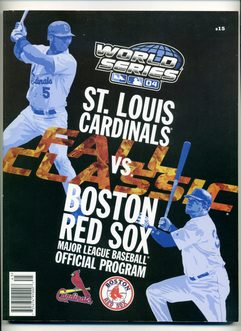 2004 World Series Program St Louis Cardinals vs Boston Red Sox Unscored