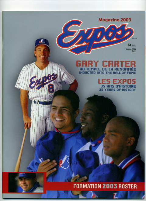 2003 Montreal Expos Souvenir Magazine Program Gary Carter Cover