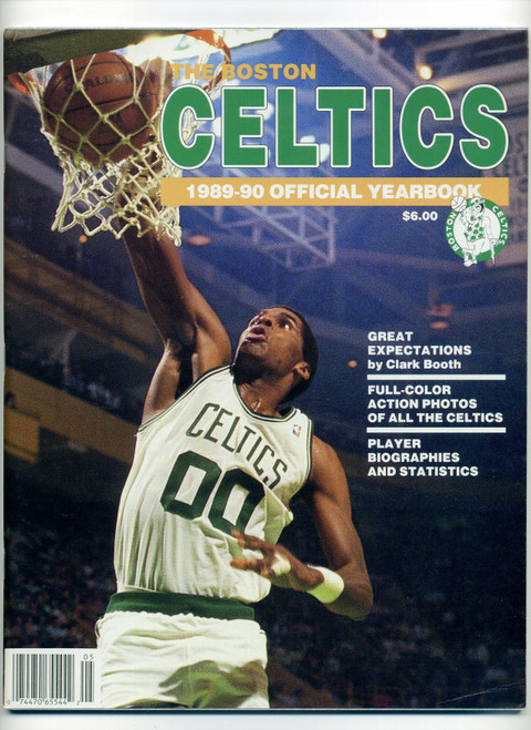 Vintage 1989-90 Boston Celtics Official Yearbook Bird Parish Lewis