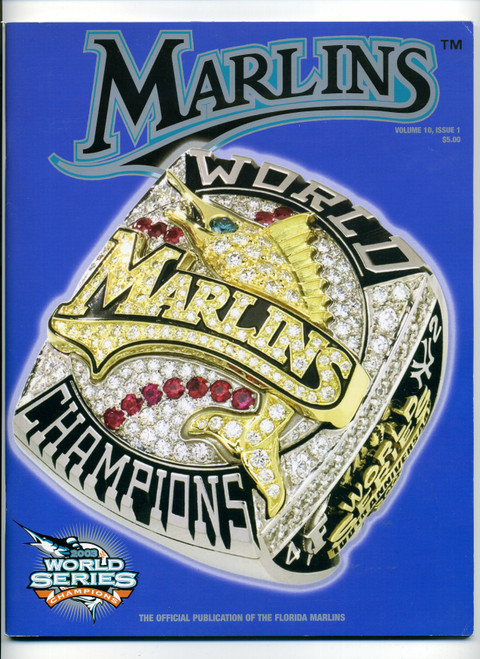 2004 Florida Marlins Magazine Volume 10 Issue 1 w/ Roster Sheet Unscored