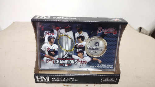 The Highland Mint Coin Braves World Series 2021 Silver Plated Coin /1000