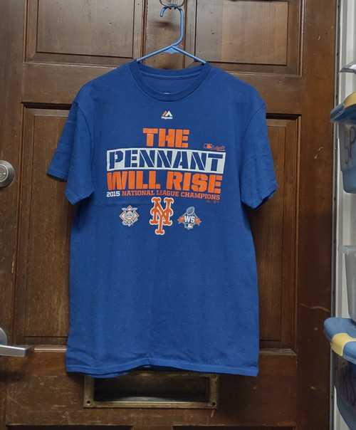 Majestic New York Mets Blue T-Shirt 2015 League Champions Men's Size M