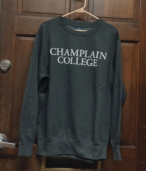MV Sport Champlain College Dark Gray Sweatshirt Burlington Vermont Men's Sz  M
