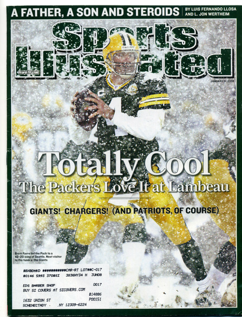 Sports Illustrated January 21, 2008 Brett Favre Cover Green Bay Packers Lambeau