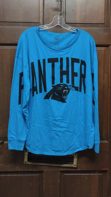 '47 Brand Blue Carolina Panthers Long Sleeve Shirt Top Men's Size XL