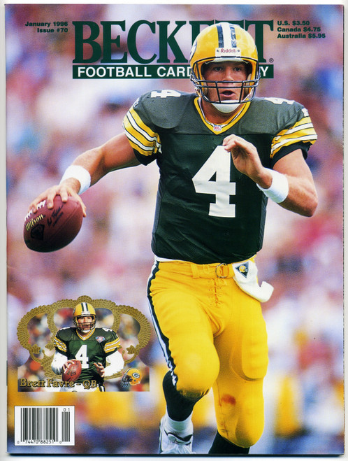 Beckett Football Magazine #70 January 1996 Brett Favre Cover     M318