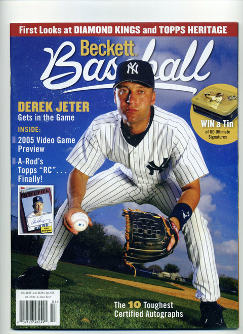 Beckett Baseball Magazine #241 April 2005 Derek Jeter Cover    M333