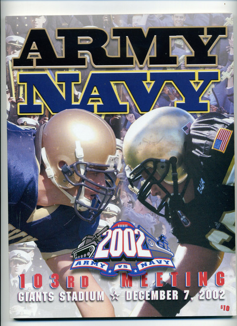 December 7 2002 ARMY vs NAVY Football Game Program   M352