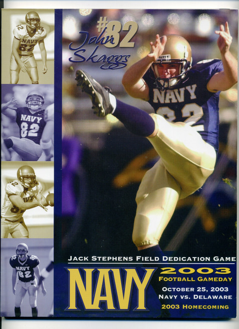 October 25 2003 NAVY vs DELAWARE  Homecoming Football Game Program   M353