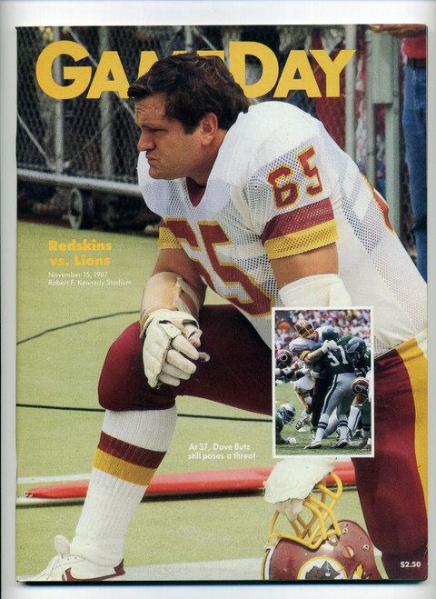 GAMEDAY Magazine November 15 1987 Washington Redskins vs Detroit Lions  M363