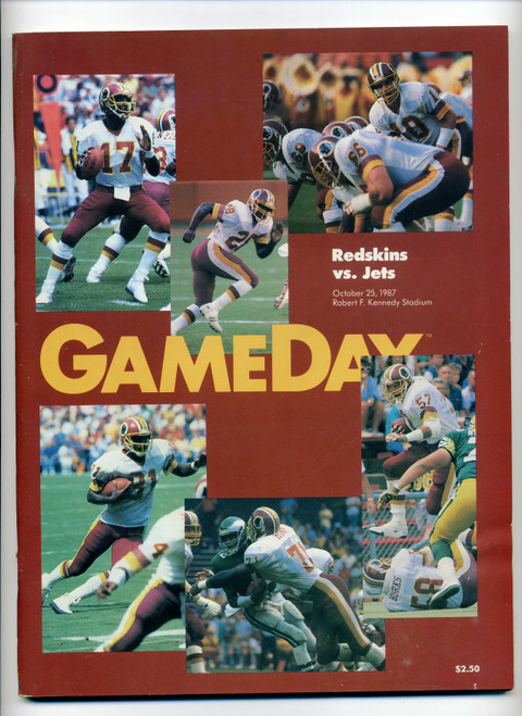 GAMEDAY Magazine October 25 1987 Washington Redskins vs New York Jets   M364