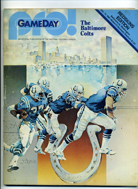 GAMEDAY PRO! Magazine December 13 1981 Baltimore Colts vs Washington   M372