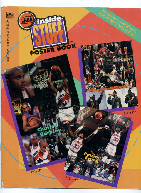 1993 NBA Inside Stuff Poster Book Charles Barkley Shaquille O’Neal Patrick Ewing