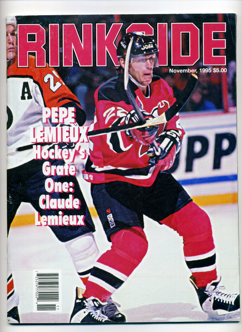 November 1995 Rinkside Hockey Magazine Claude Lemieux Cover   M398