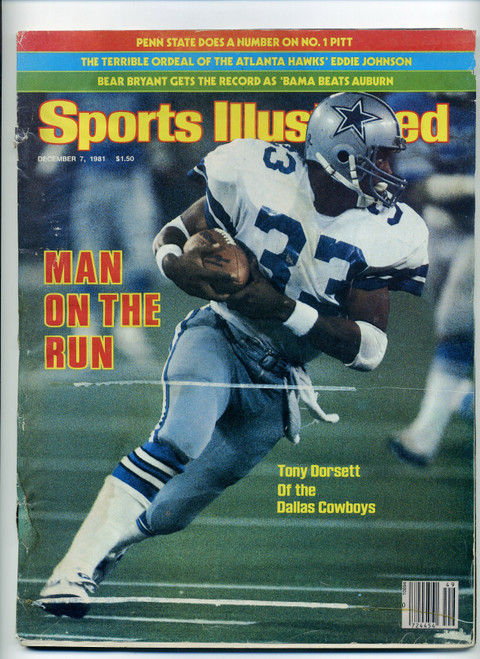 Sports Illustrated December 7 1981 Tony Dorsett Man On The Run   M408