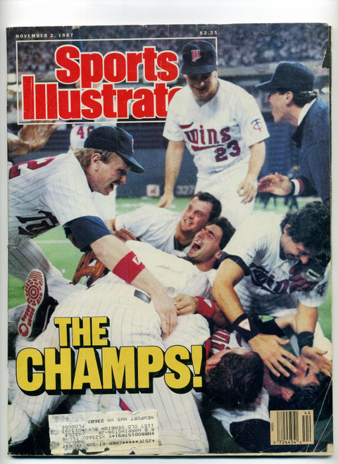 Sports Illustrated Magazine November 2, 1987 Minnesota Twins Champs   M427