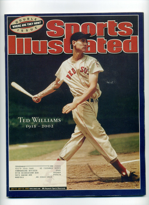 Sports Illustrated Magazine July 15-22, 2002 Ted Williams Tribute   M428