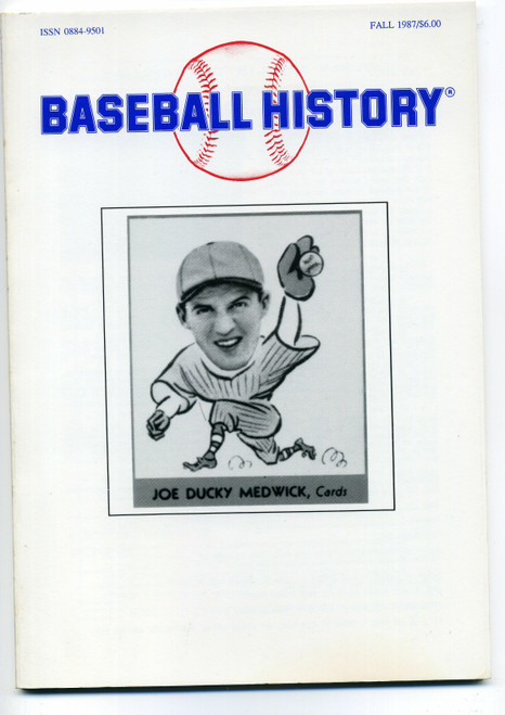 Baseball History Magazine Fall 1987    M442