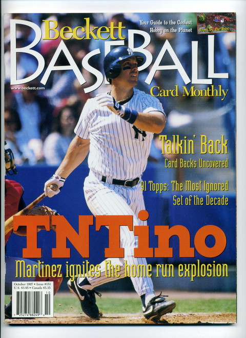 Beckett Baseball Magazine #151 October 1997 Tino Martinez Cover   M456