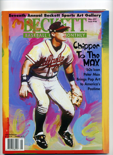 Beckett Baseball Magazine #146 May 1997 Chipper Jones Peter Max Art    M457