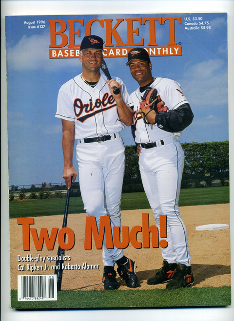 Beckett Baseball Magazine #137 August 1996 Cal Ripken Jr. Roberto Alomar Carlton