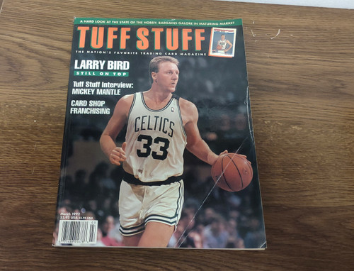 Tuff Stuff March 1992 Magazine Price Guide Larry Bird Cover   M477