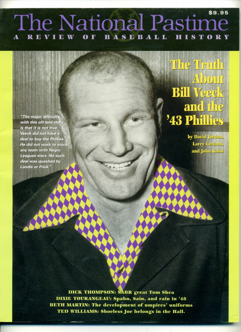1998 SABR The National Pastime Number 18 The Truth About Bill Veeck  M500