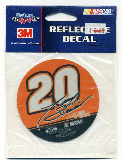 Wincraft Racing Tony Stewart #20 Round Decal Sticker 3"