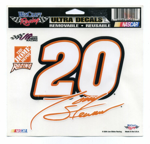Wincraft Racing Ultra Decal Sticker Tony Stewart #20 Home Depot  4.5" x 5.75"