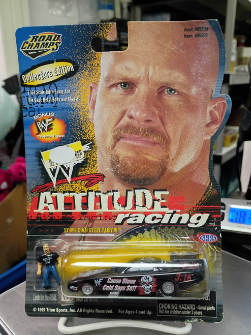 1999 Road Champs WWF Attitude Racing Stone Cold Steve Austin w/ Figure C22 1999 Road Champs WWF Attitude Racing Stone Cold Steve Austin w/ Figure C22