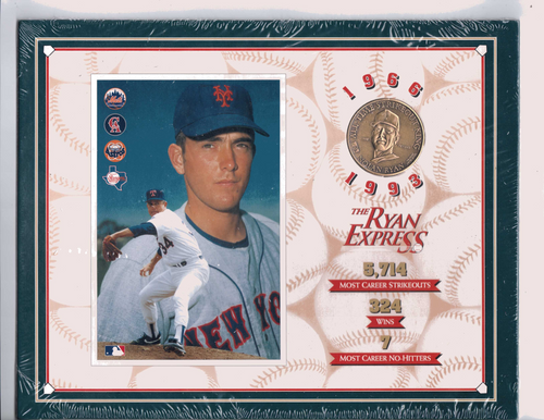 1993 Nolan Ryan THE RYAN EXPRESS Commemorative Coin & Photo Set NEW Sealed