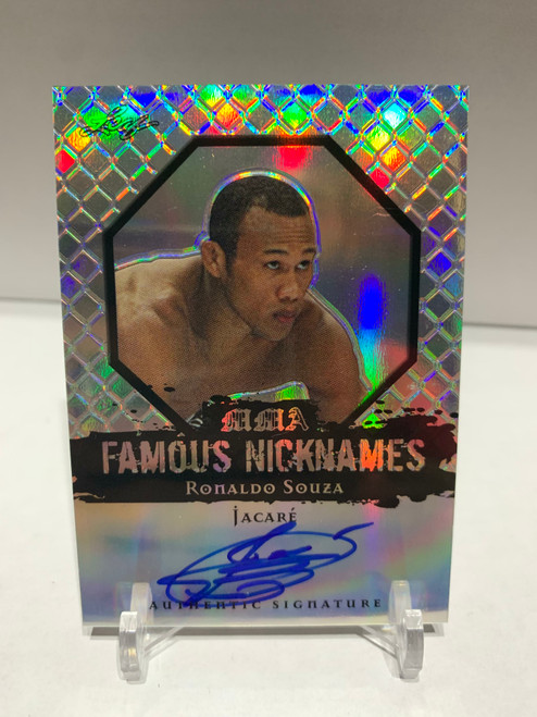 RONALDO SOUZA 2011 Leaf UFC MMA Metal Famous Nicknames Signature Auto #'d 21/25