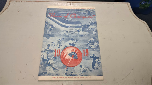 Vtg 1949 New York Yankees Vs Philadelphia Phillies Program & Score Card - Scored