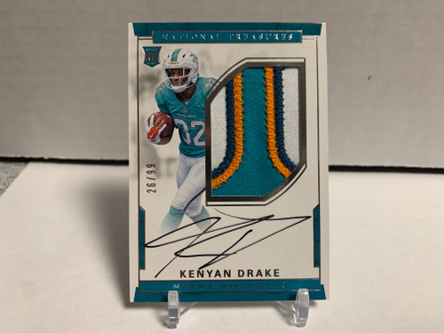 Kenyan Drake 2016 National Treasures On-Card Autograph Patch RC /99 RPA 4 Color