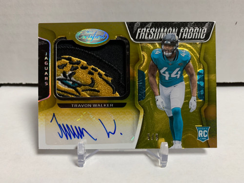 Travon Walker 2022 Panini Certified Gold 5/5 Jaguars Rookie patch Auto