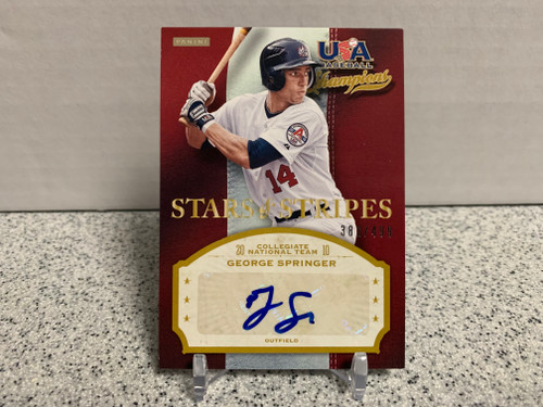 GEORGE SPRINGER 2013 USA STARS AND STRIPES AUTO /499 ASTROS HOT!!!!