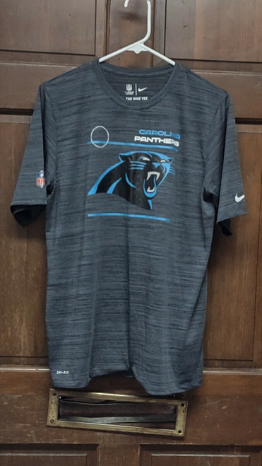 Nike Tee Dri-Fit NFL Onfield Apparel Dark Gray CAROLINA PANTHERS T-Shirt Size XL