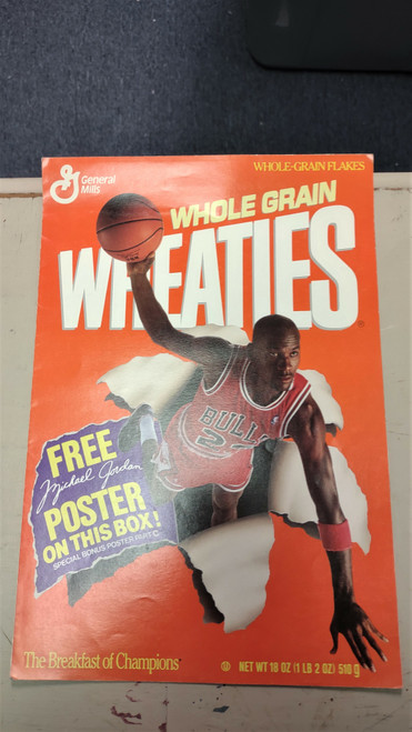Vintage 1989 Wheaties Michael Jordan Poster w/ Special Bonus Part C