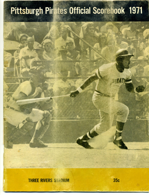 1971 Pittsburgh Pirates Official Scorebook vs Philadelphia Unscored Clemente