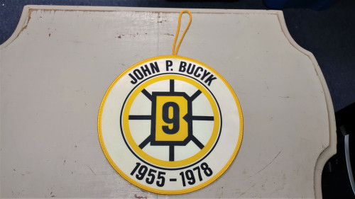 JOHN P. BUCYK #9 BOSTON BRUINS 1955-78 Retirement 8" Banner