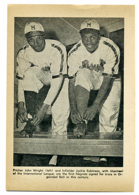 Vintage Page From Baseball Guide And Record Book Featuring JACKIE ROBINSON